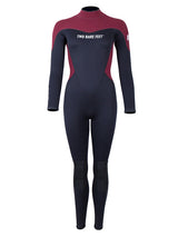 Two Bare Feet SupaFlex 5/4mm Womens Winter Wetsuit (Black/Burgundy)