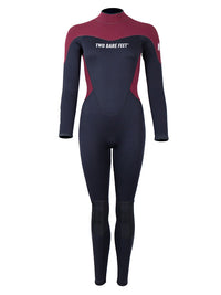 Two Bare Feet SupaFlex 5/4mm Womens Winter Wetsuit (Black/Burgundy)