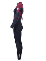 Two Bare Feet SupaFlex 4/3mm Womens Winter Wetsuit (Black/Burgundy)