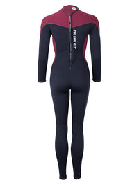Two Bare Feet SupaFlex 4/3mm Womens Winter Wetsuit (Black/Burgundy)