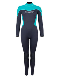 Two Bare Feet SupaFlex 4/3mm Womens Winter Wetsuit (Black/Teal)
