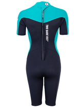 Two Bare Feet SupaFlex 3/2mm Womens Shorty Wetsuit (Teal/Black)