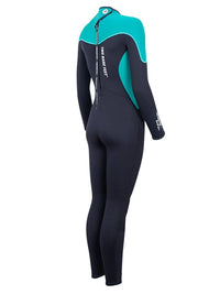 Two Bare Feet SupaFlex 4/3mm Womens Winter Wetsuit (Black/Teal)