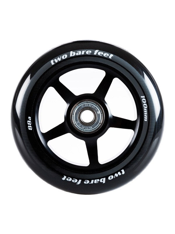 TBF Alloy Series Scooter Wheels - 5 Star (Black Pair 2 x Wheels)