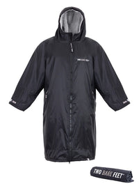 Two Bare Feet Weatherproof Changing Robe with Changing Mat (Black/Grey)