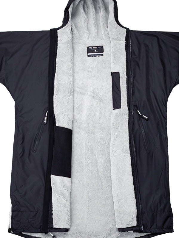 Two Bare Feet Weatherproof Changing Robe with Changing Mat (Black/Grey)
