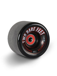 Sessions 78A Longboard Skateboard Wheels (70mm Black) with Two Bare Feet Pro Series 7 Bearings