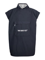 Waterproof Hooded Sleeveless Poncho Changing Robe (Black/Grey)