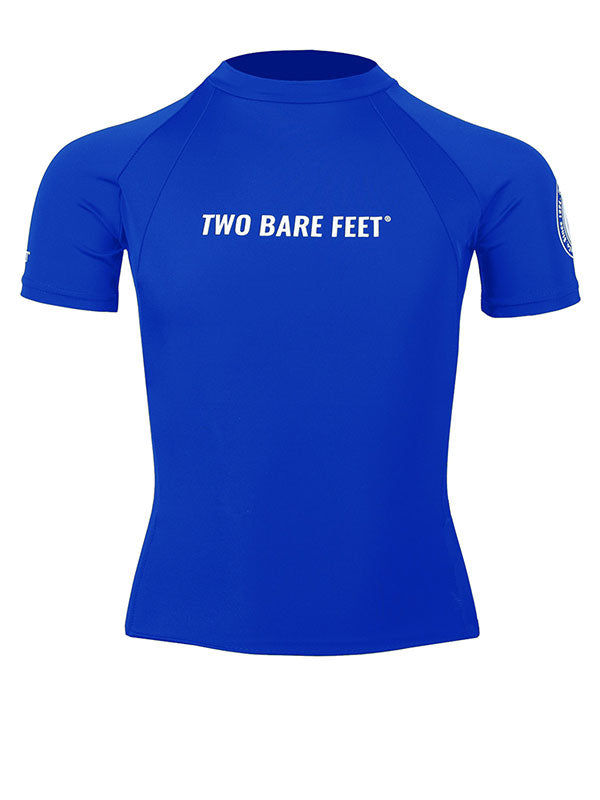 Two Bare Feet Junior Crew Neck Short Sleeve Rash Vest (Blue)
