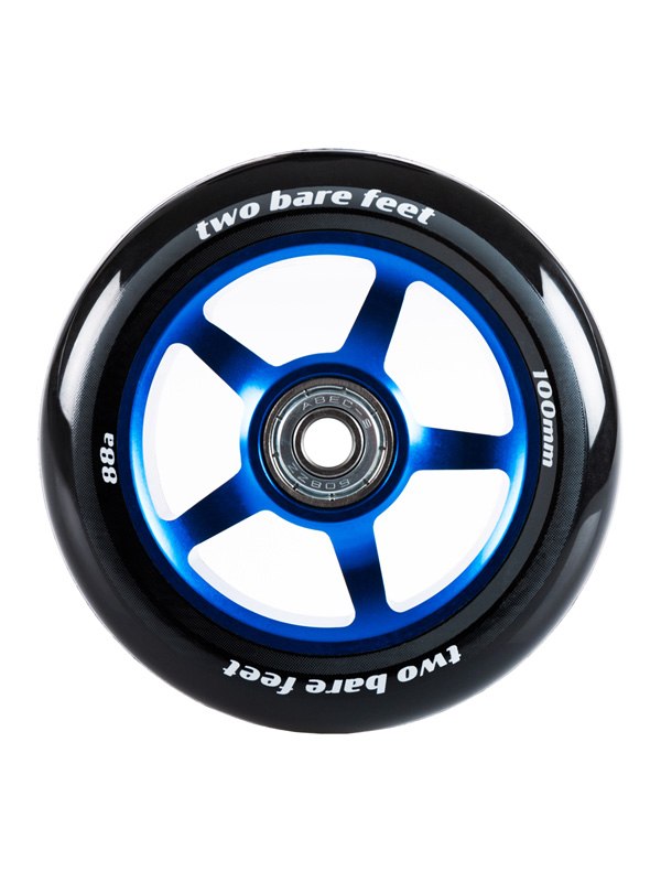TBF Alloy Series Scooter Wheels - 5 Star (Blue Pair 2 x Wheels)