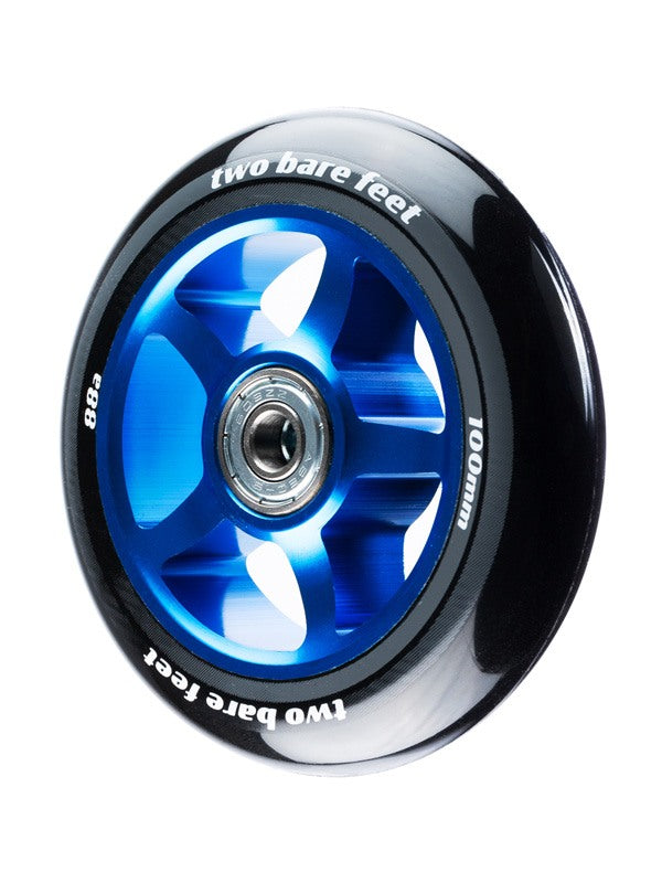 TBF Alloy Series Scooter Wheels - 5 Star (Blue Pair 2 x Wheels)