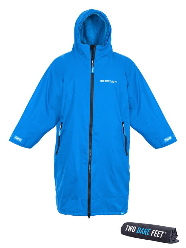 Two Bare Feet Kids Weatherproof Changing Robe with Changing Mat (Blue/Blue)