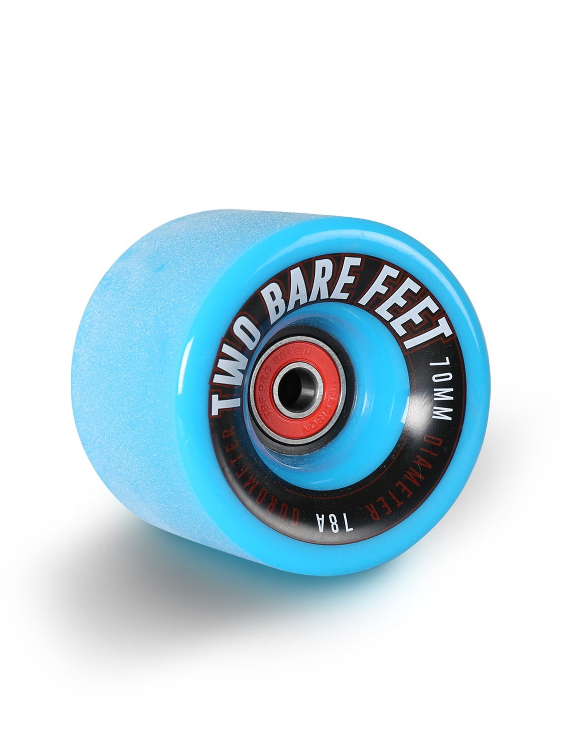 Sessions 78A Longboard Skateboard Wheels (70mm Blue) with Two Bare Feet Pro Series 7 Bearings