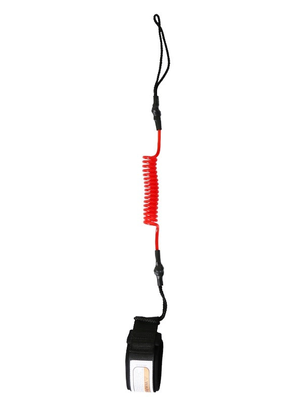 Coiled Bodyboard Leash (Red)