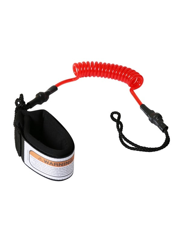Coiled Bodyboard Leash (Red)