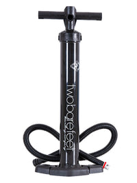 Two Bare Feet Bravo 4 High Pressure High Capacity 27.5psi Inflate/Deflate Dual Action Hand Pump (Black)