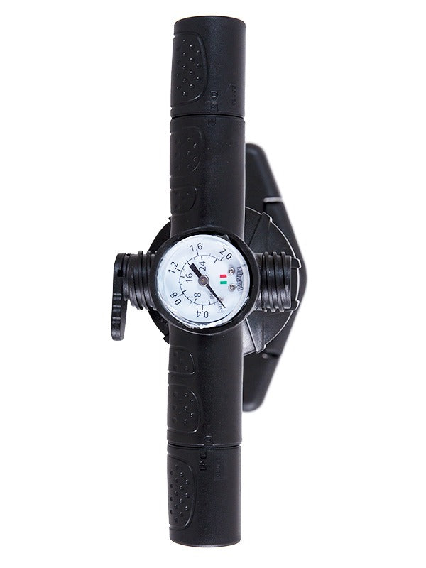 Two Bare Feet Bravo 4 High Pressure High Capacity 27.5psi Inflate/Deflate Dual Action Hand Pump (Black)
