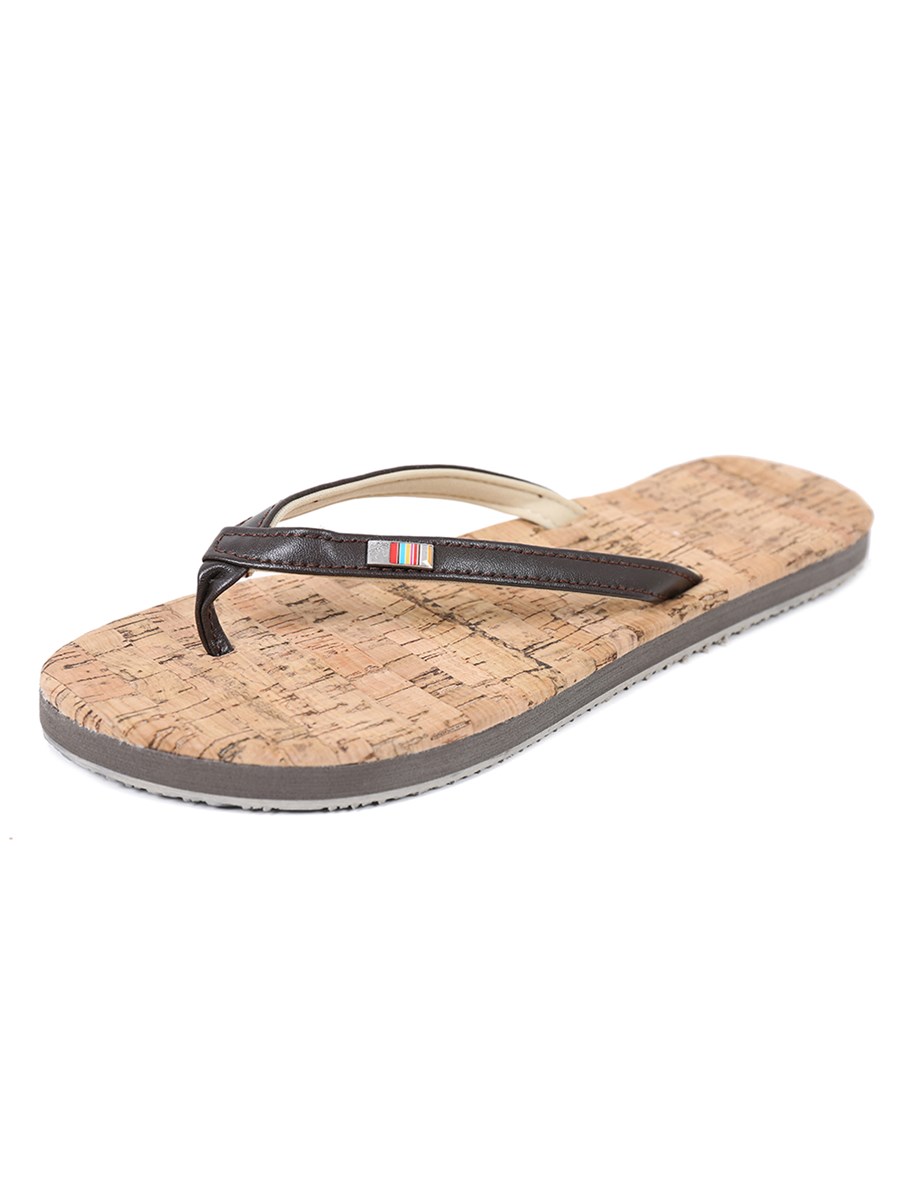 Two Bare Feet Olivia Ladies Sandals (Brown / Cork)