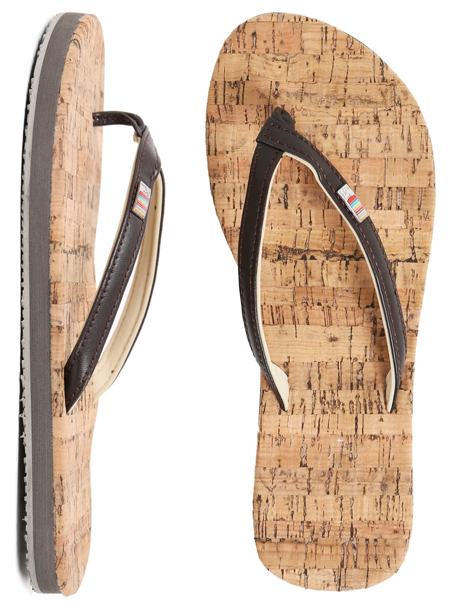 Two Bare Feet Olivia Ladies Sandals (Brown / Cork)