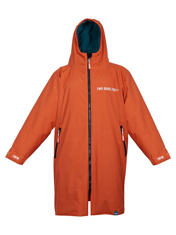 Kids Core Waterproof Changing Robe (Burnt Orange/Sea Green)