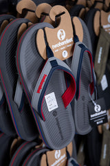 Trekker Mens Flip Flops (Grey/Red)
