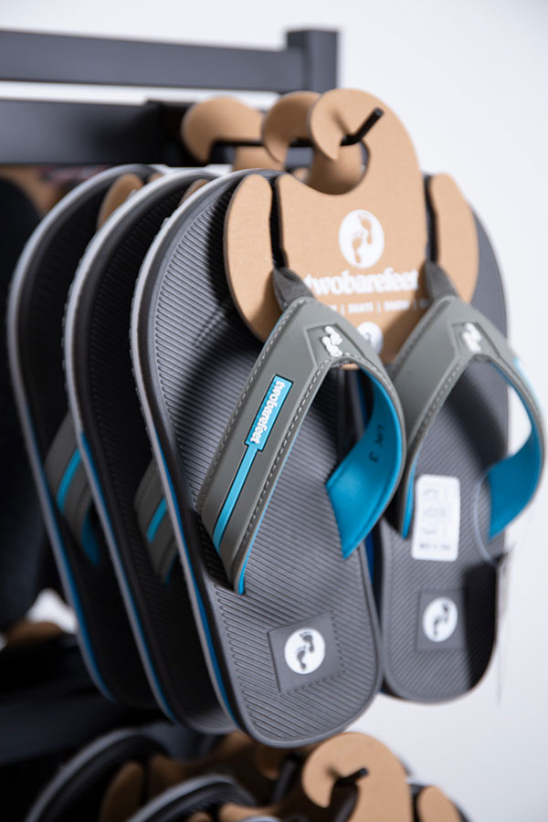 Voyage Ladies Flip Flops (Grey/Blue)