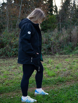 Womens Sherpa Lined Waterproof Jacket (Black/Sea Green)