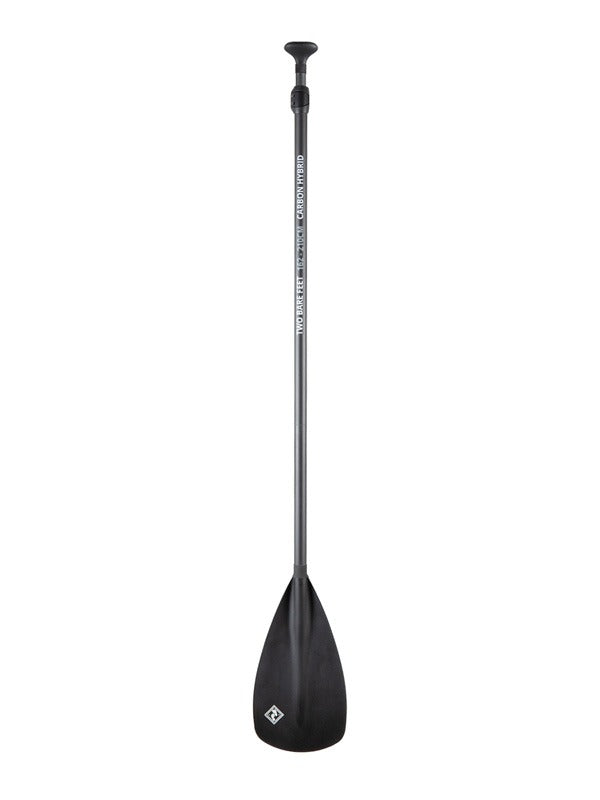 Two Bare Feet 3 Piece Carbon Hybrid SUP Paddle & Bag Package (Black)
