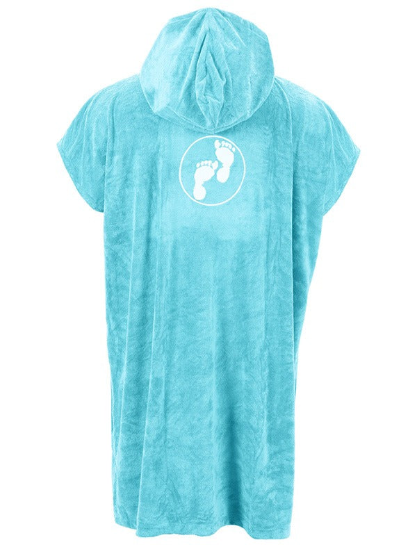 Two Bare Feet Adults Towelling Changing Robe (Aqua)