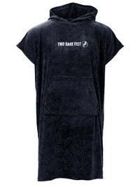 Two Bare Feet Adults Towelling Changing Robe (Black)