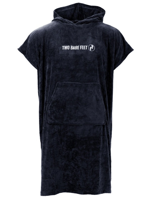 Two Bare Feet Adults Towelling Changing Robe (Black)