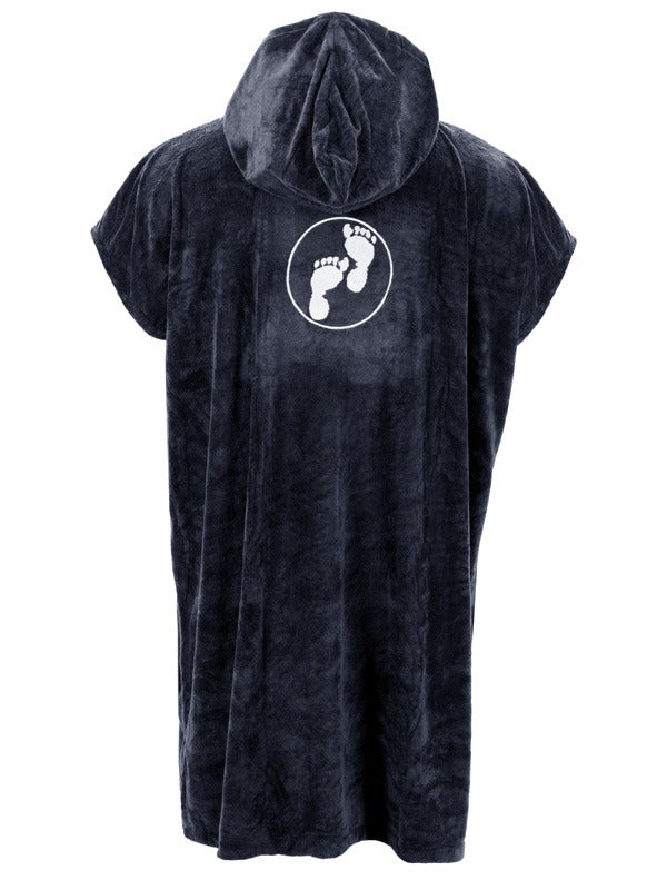 Two Bare Feet Adults Towelling Changing Robe (Black)