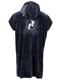 Two Bare Feet Adults Towelling Changing Robe (Black)