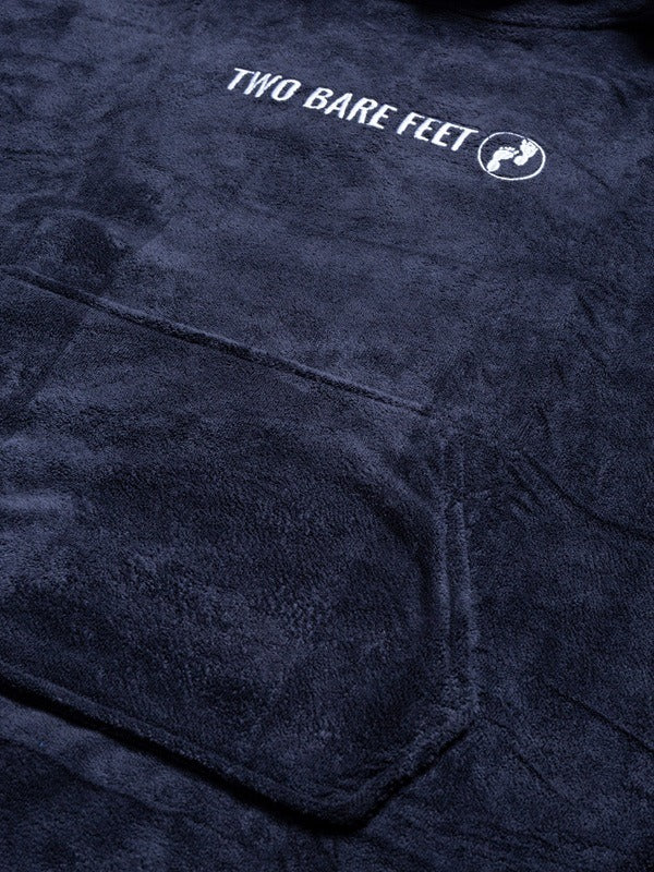 Two Bare Feet Adults Towelling Changing Robe (Black)