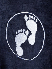 Two Bare Feet Adults Towelling Changing Robe (Black)