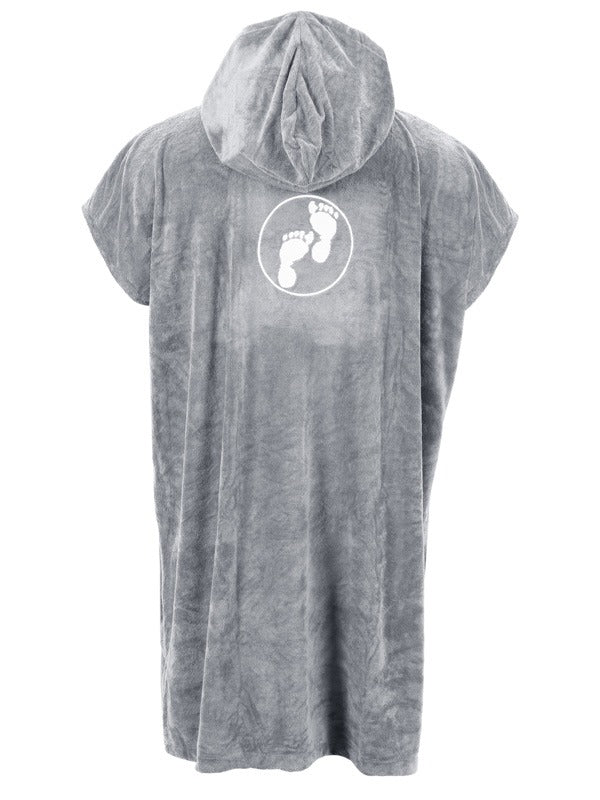 Two Bare Feet Adults Towelling Changing Robe (Grey)