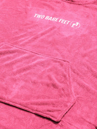 Two Bare Feet Adults Towelling Changing Robe (Hot Pink)