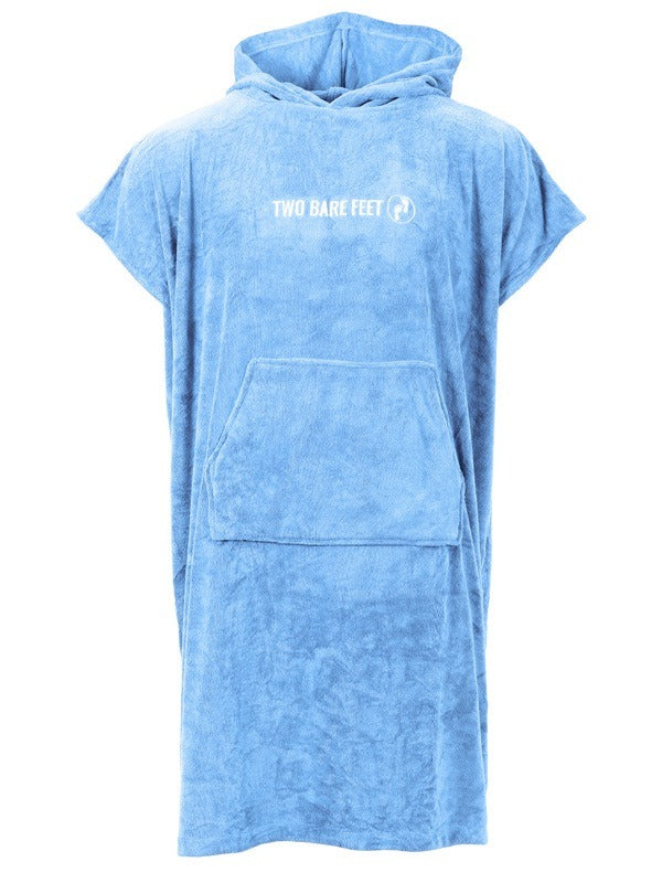 Two Bare Feet Adults Towelling Changing Robe (Light Blue)