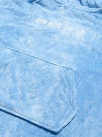 Two Bare Feet Adults Towelling Changing Robe (Light Blue)