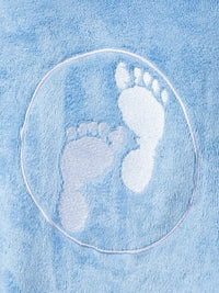 Two Bare Feet Adults Towelling Changing Robe (Light Blue)