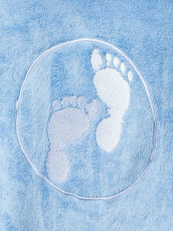 Two Bare Feet Adults Towelling Changing Robe (Light Blue)