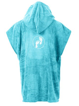 Two Bare Feet Kids Towelling Changing Robe (Aqua)