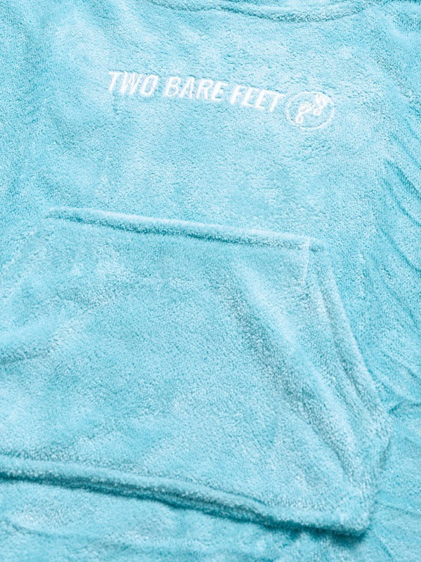 Two Bare Feet Kids Towelling Changing Robe (Aqua)