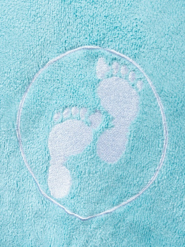 Two Bare Feet Kids Towelling Changing Robe (Aqua)
