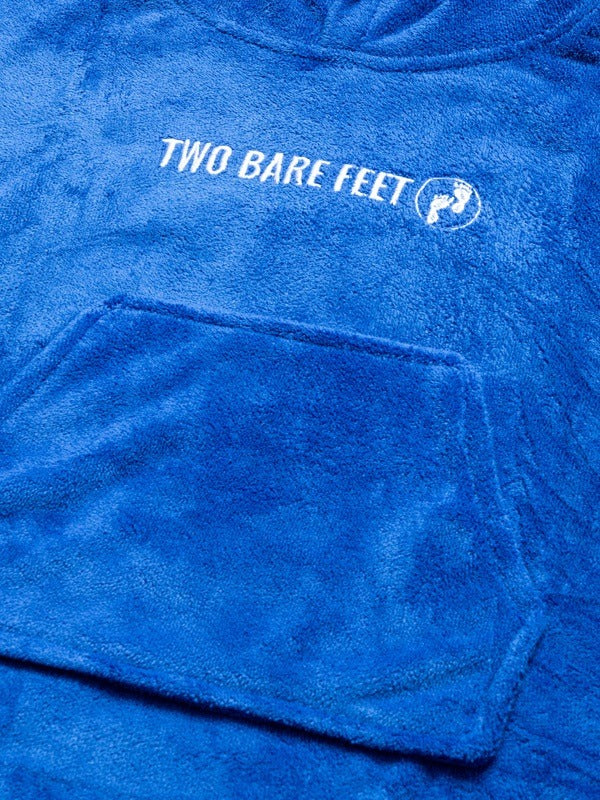 Two Bare Feet Kids Towelling Changing Robe (Blue)