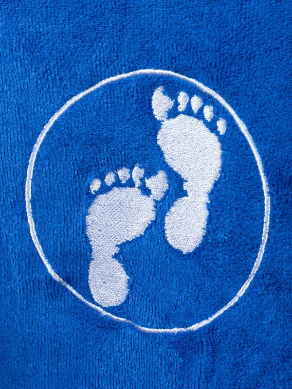 Two Bare Feet Kids Towelling Changing Robe (Blue)