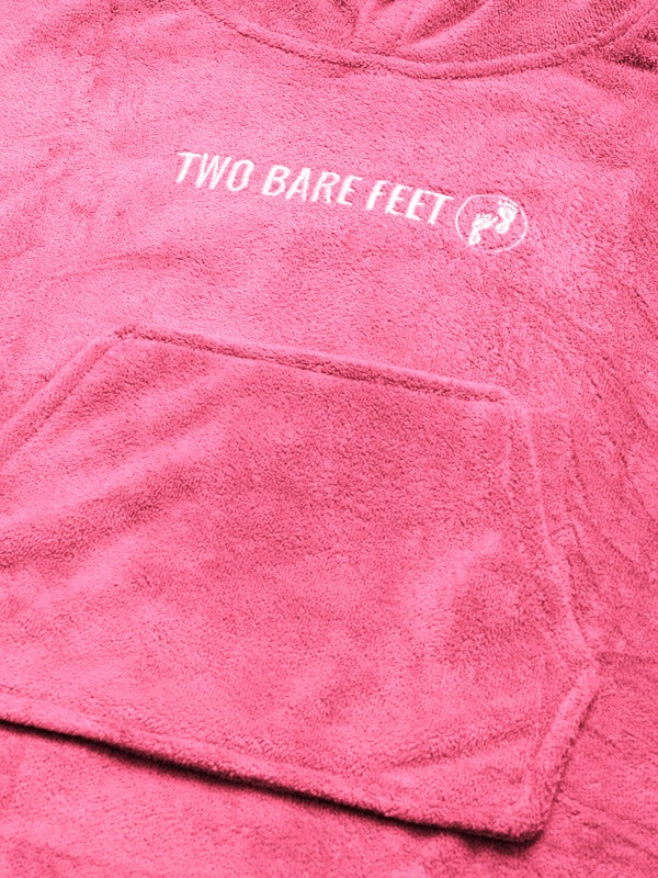 Two Bare Feet Kids Towelling Changing Robe (Hot Pink)