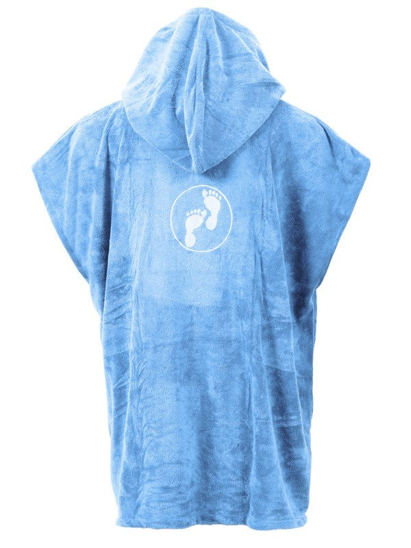 Two Bare Feet Kids Towelling Changing Robe (Light Blue)