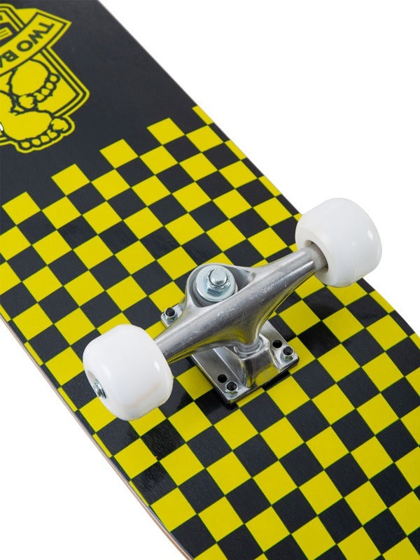 TBF Boarding Co Complete Double Kick Skateboard Checkmate (Black / Gold)