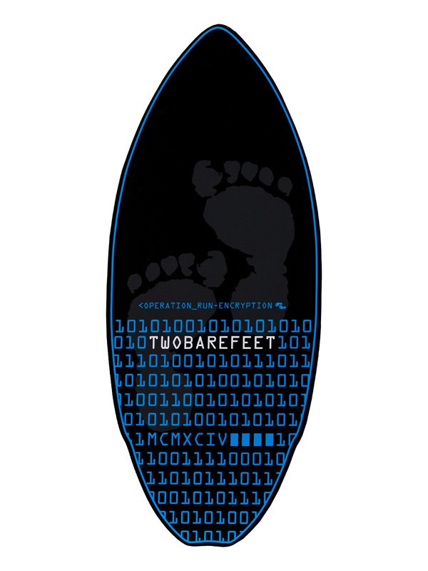 Two Bare Feet Cipher 41" Skimboard (Black / Blue)